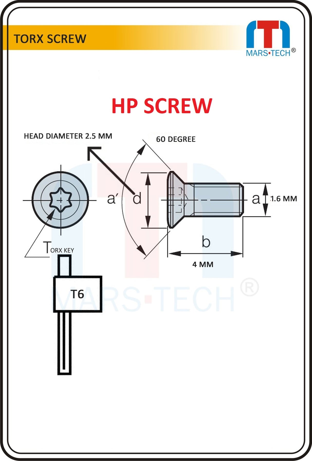 Torx Screw 1.6x4 mm