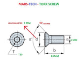 Torx Screw 5 MM T20 High Precision( Pack Of 10 Pcs ) - Jaibros