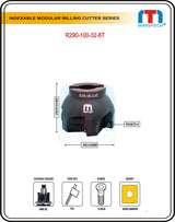 R290 Milling Cutter of Dia 50,63,80 mm