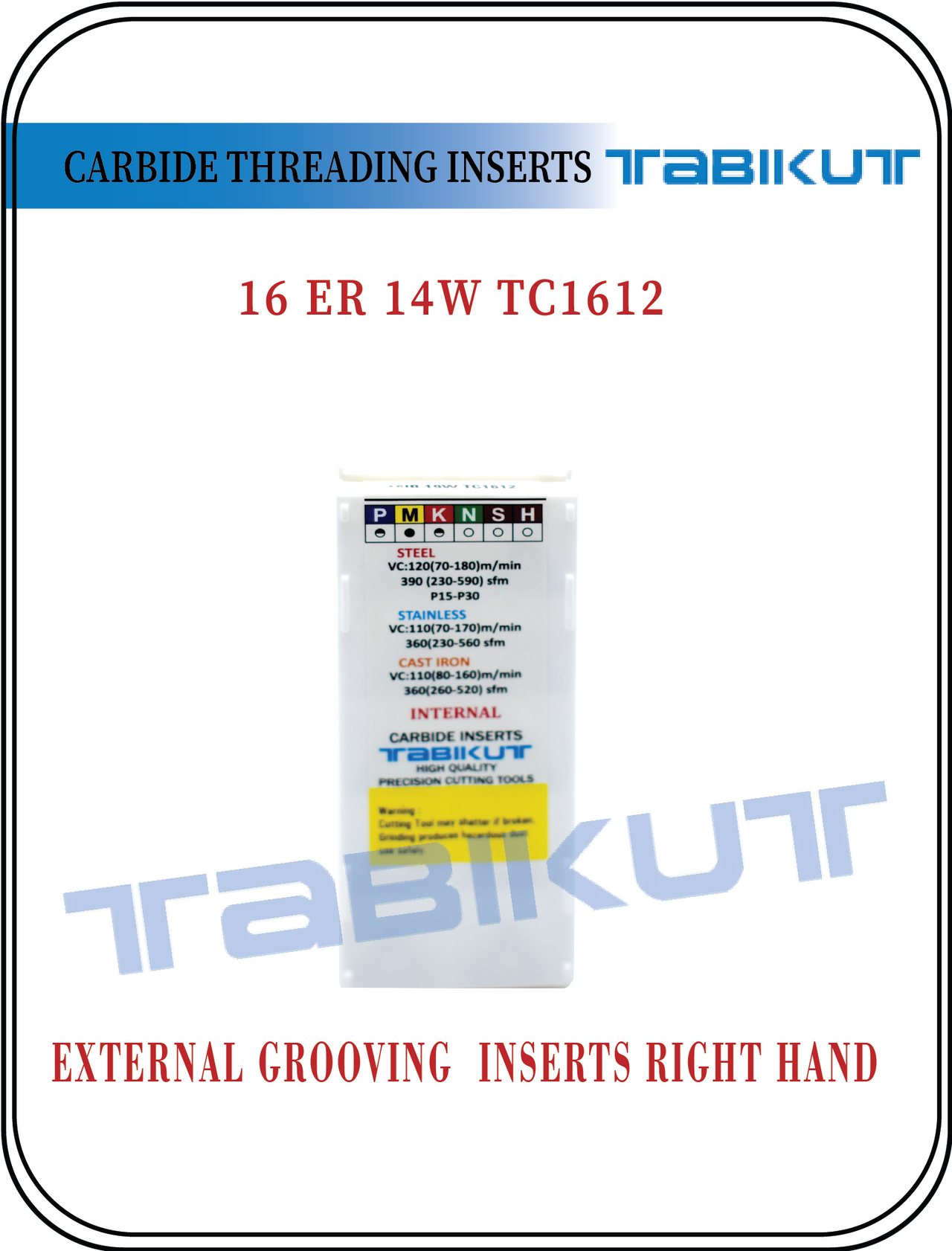 Threading Carbide Insert 16ER 14W