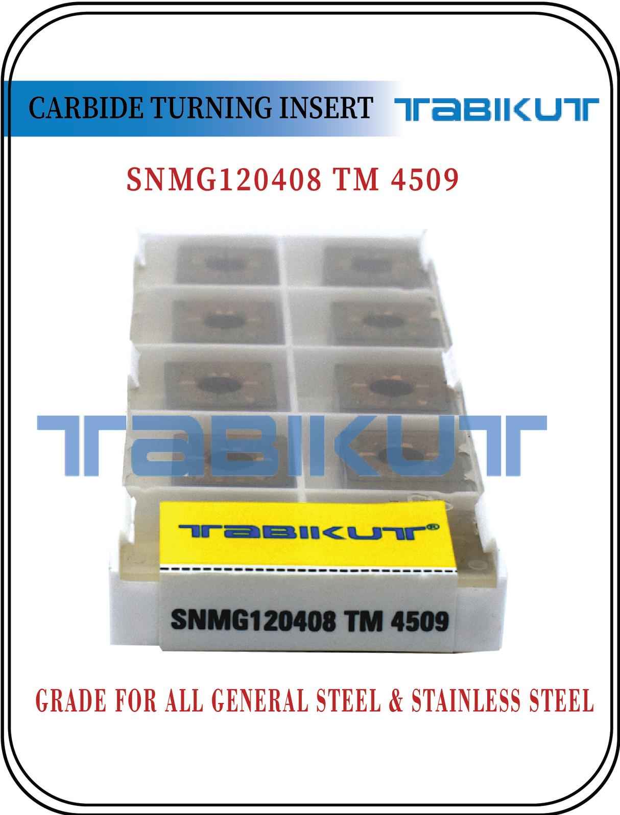 SNMG120408 TM 4509 Chipbreaker Insert