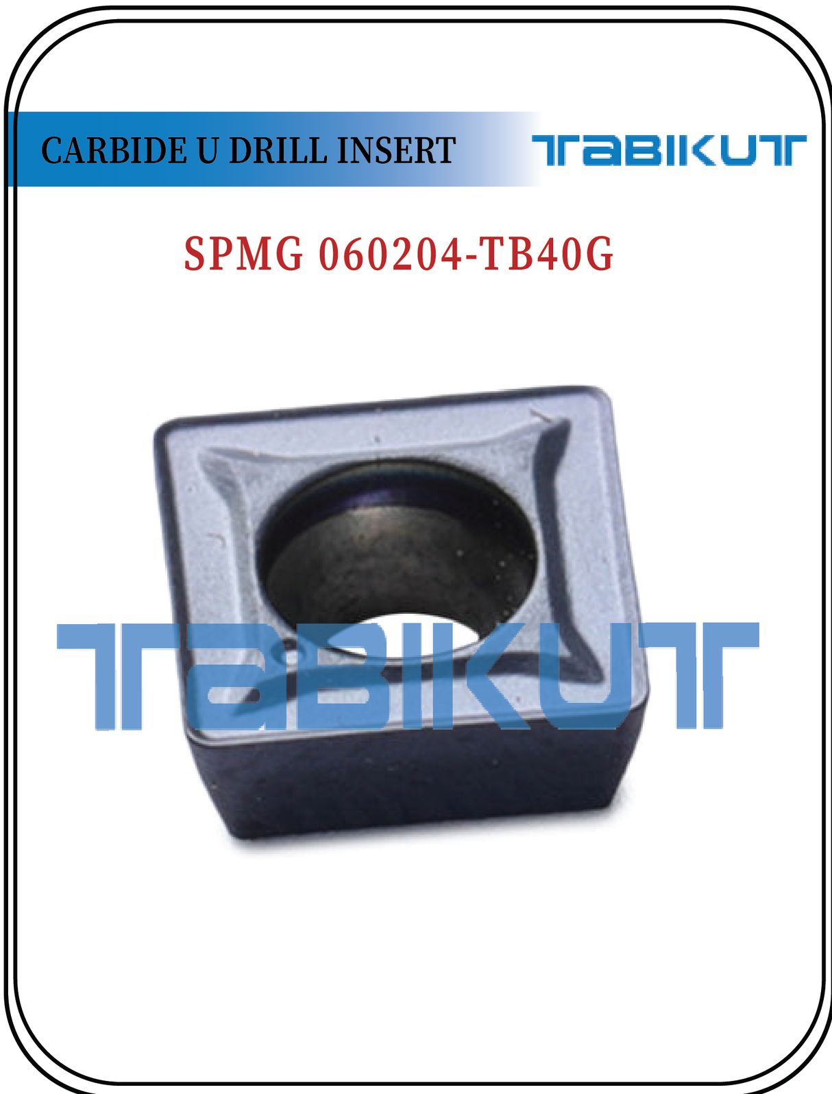 SPMG060204 TABIKUT Carbide Drilling Insert