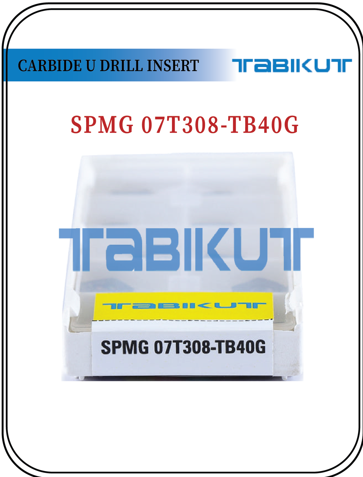 SPMG07T308 TABIKUT Carbide Drilling Insert