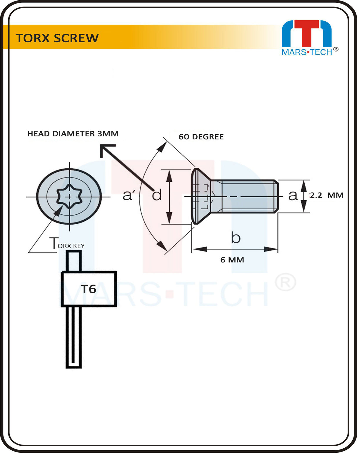 Grey Torx Screw 2.2 mm