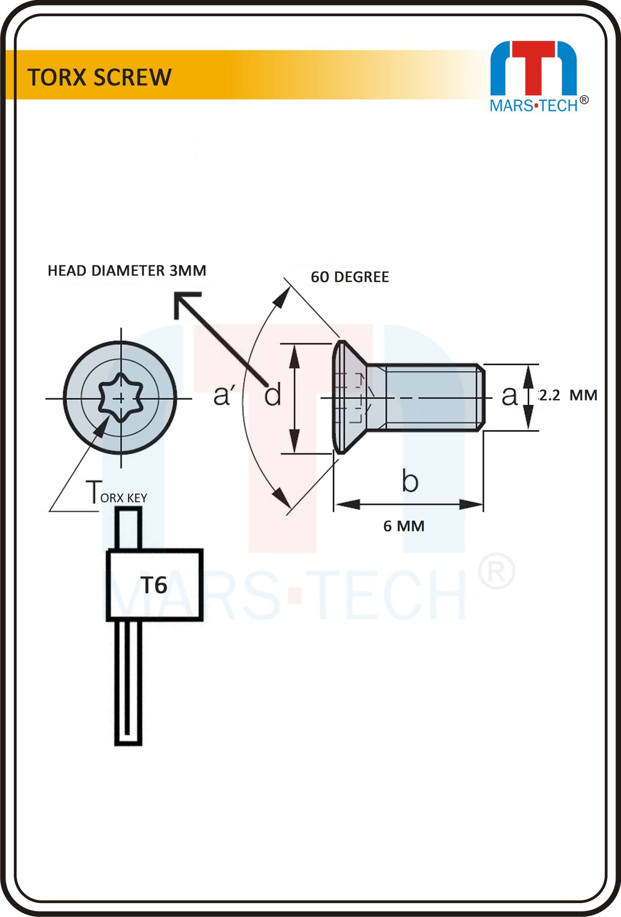 Torx Screw 2.2 mm T6