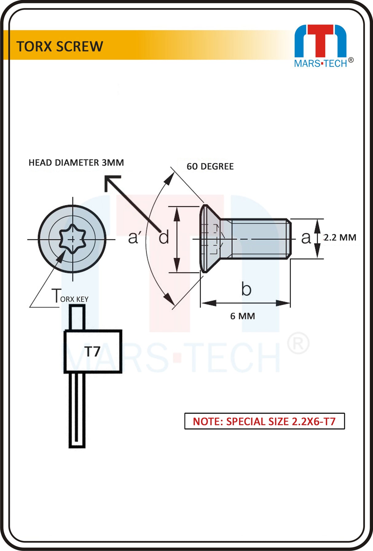 Torx Screw High Precision 2.2 MM