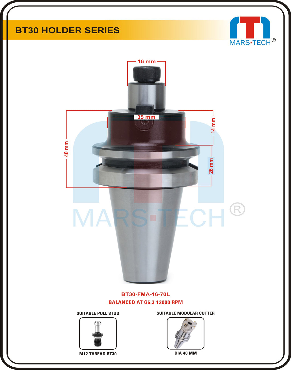 BT30 FMB  FMA16 BT30 Milling Holder