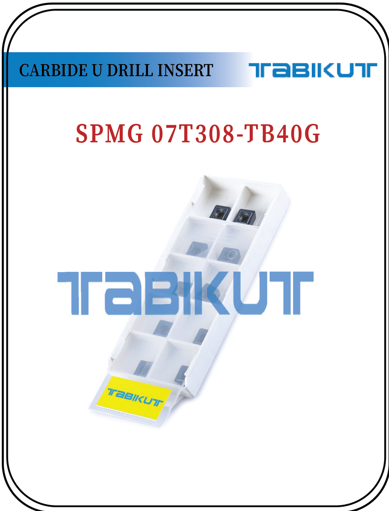 SPMG07T308 TABIKUT Carbide Drilling Insert