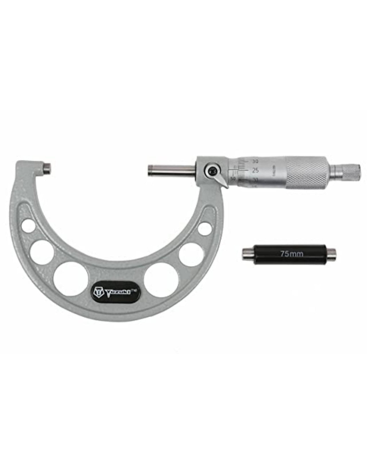 Micrometer Rachet Outside Micrometer 100-125mm (Heavy Duty) Baked-Enamel Finish, Ratchet ...