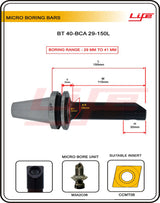 Micro Boring Bars Bca 29-38mm