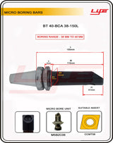 Micro Boring Bars Bca 38- 46mm