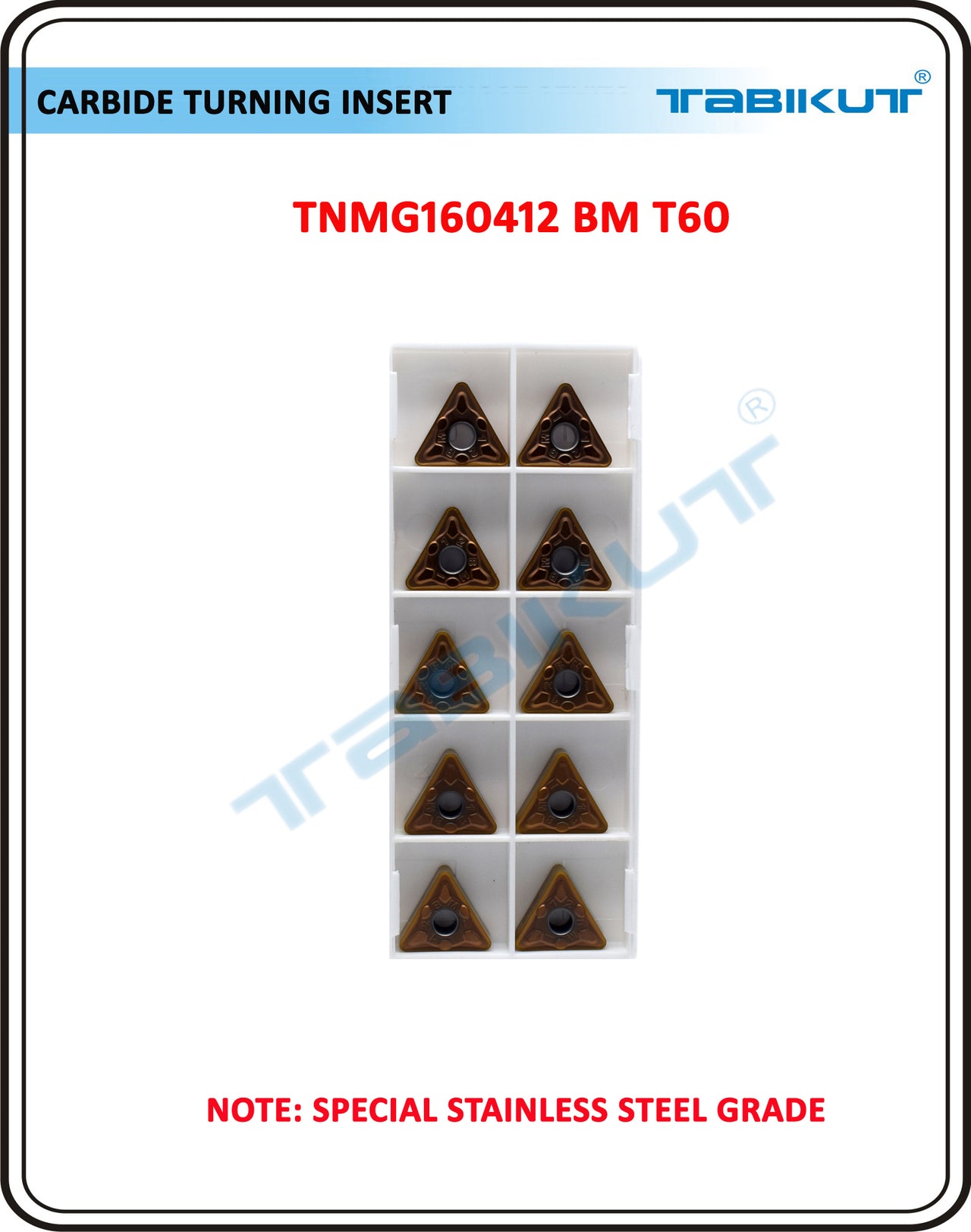 TNMG1604/04/08/12 BM T60 insert