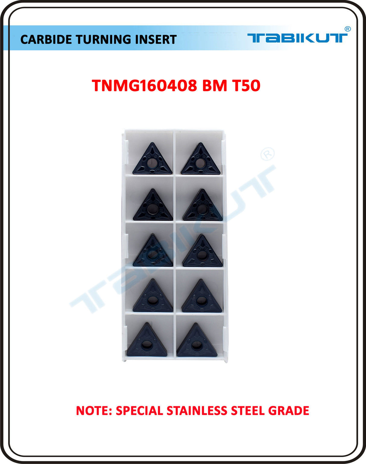 TNMG1604/04/08/12 BM T50 insert