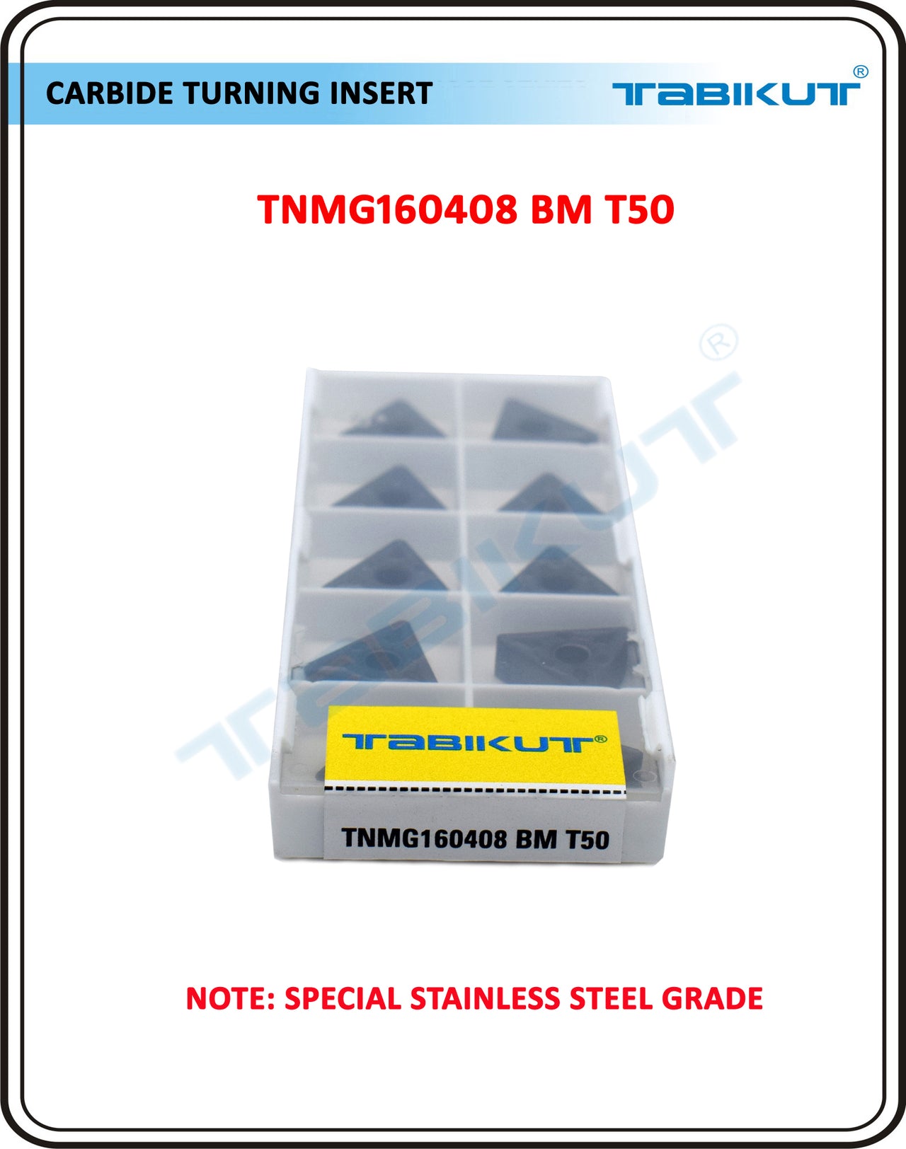 TNMG1604/04/08/12 BM T50 insert