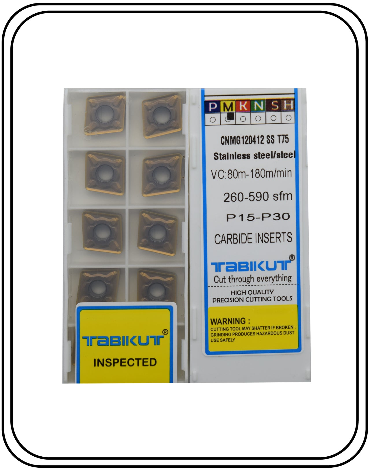 CNMG120404/08/12 specially stainless steel Tabikut carbide insert (1box) pack of 10