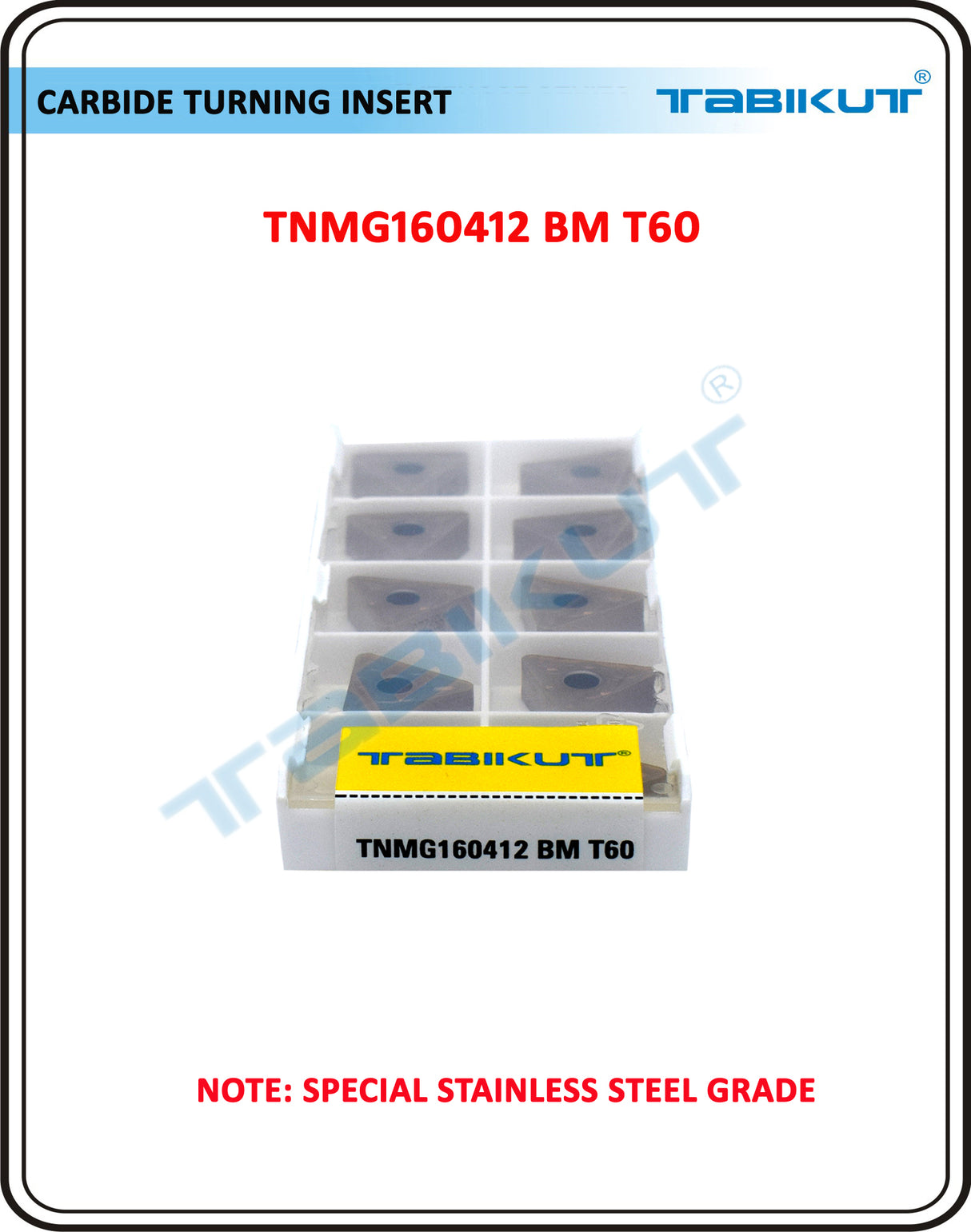 TNMG1604/04/08/12 BM T60 insert