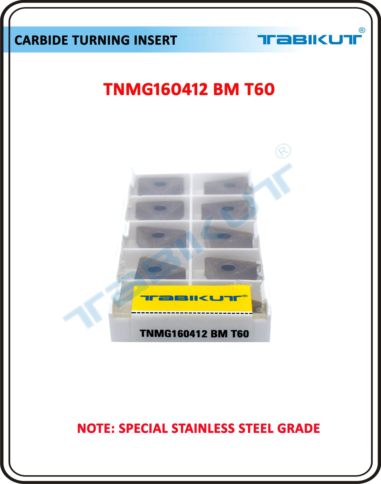 TNMG1604/04/08/12 BM T60 insert