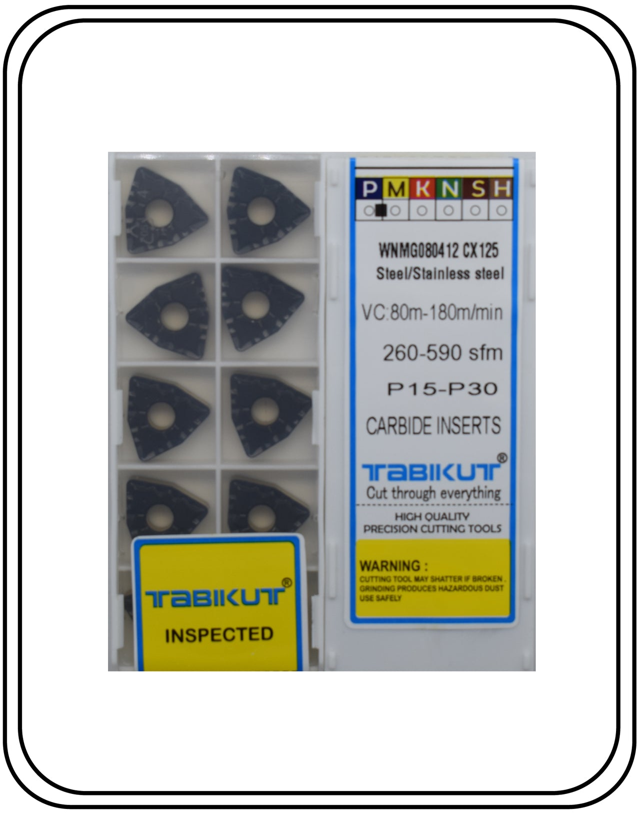 wnmg080404/08/12 cx for TABIKUT  Steel & Stainless Steel Mild Steel Pack Of 10