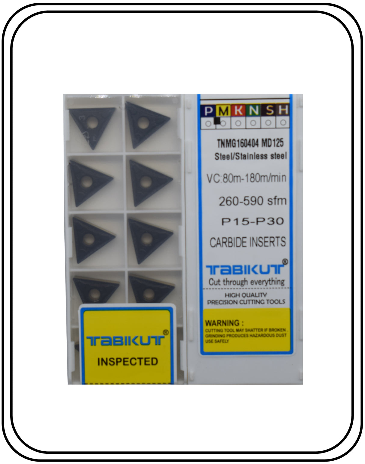 TNMG160404/08/12 md125 steel Tabikut grade (1box) pack of 10