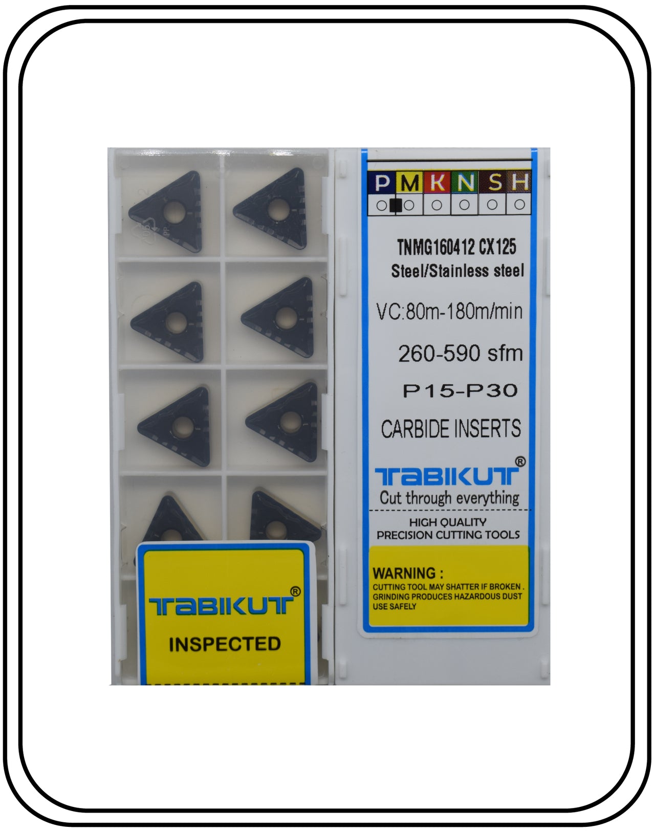 TNMG160404/08/12 cx125 For Steel & Stainless Steel Mild Steel Pack Of 10