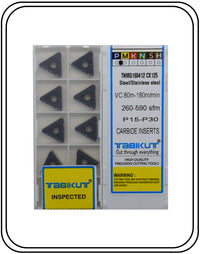Thumbnail for TNMG160404/08/12 cx125 For Steel & Stainless Steel Mild Steel Pack Of 10