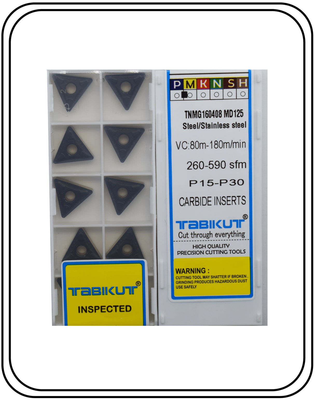 TNMG160404/08/12 md125 steel Tabikut grade (1box) pack of 10