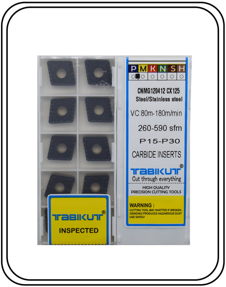 cnmg120404/08/12 cx for Steel & Stainless Steel TABIKUT Mild Steel Pack Of 10