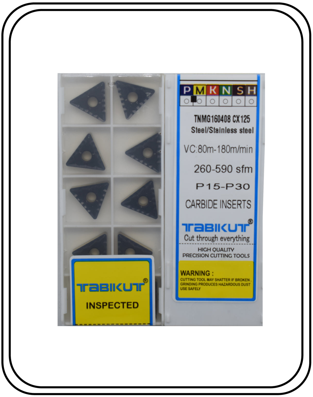 TNMG160404/08/12 cx125 For Steel & Stainless Steel Mild Steel Pack Of 10