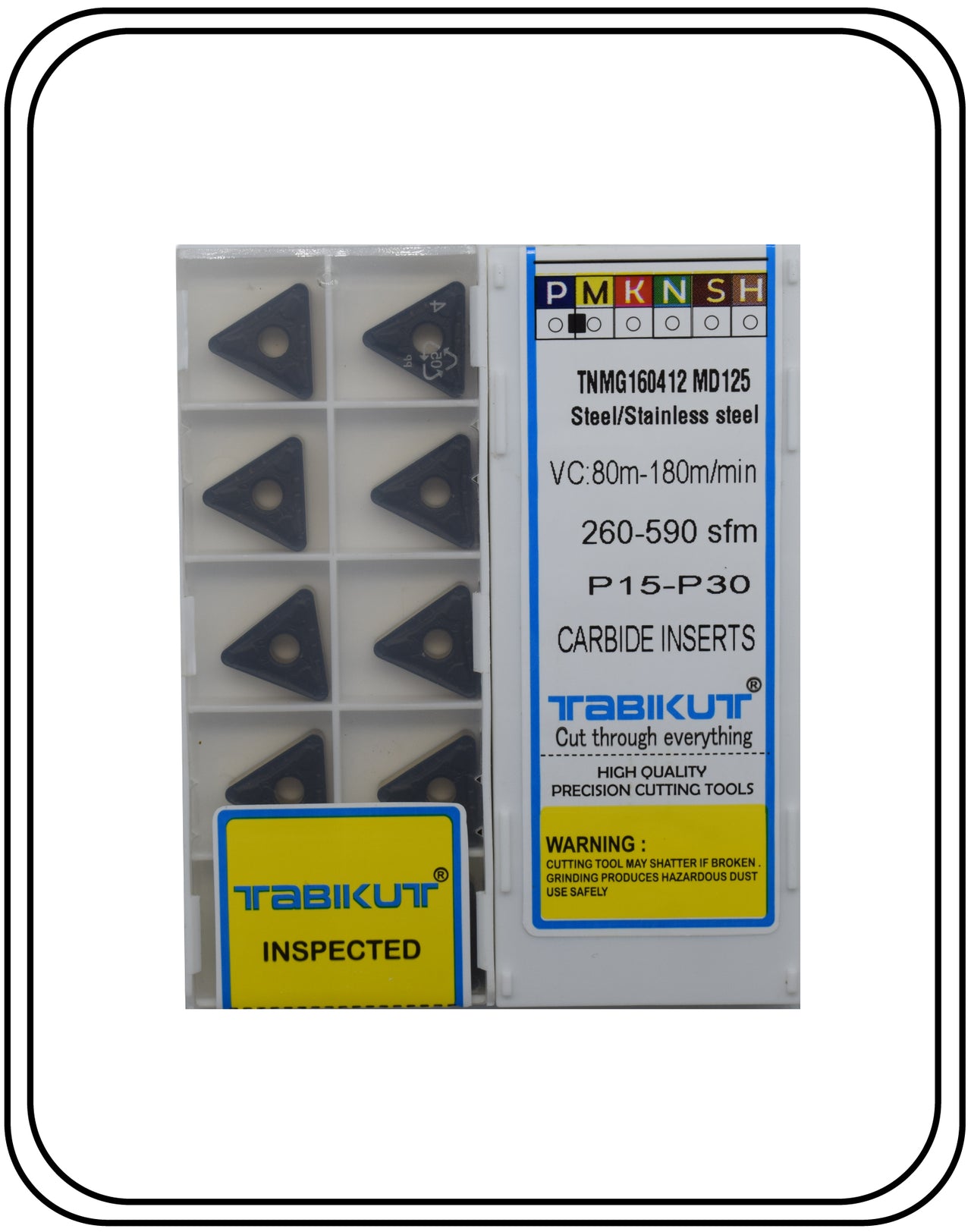 TNMG160404/08/12 md125 steel Tabikut grade (1box) pack of 10