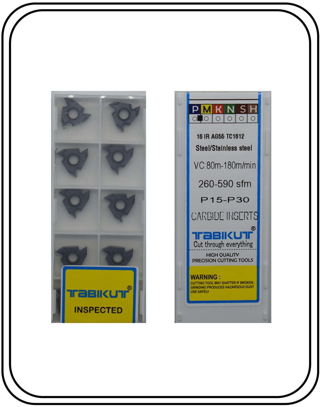 16ER/IR AG55 External/Internal Threading  Insert pack of 10