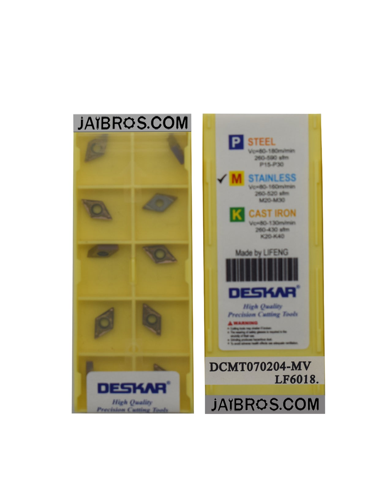 Deskar DCMT070204/08-MV 6018/6118 grade pack of 10