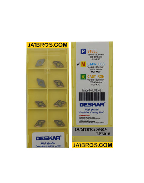 Deskar DCMT070204/08-MV 6018/6118 grade pack of 10