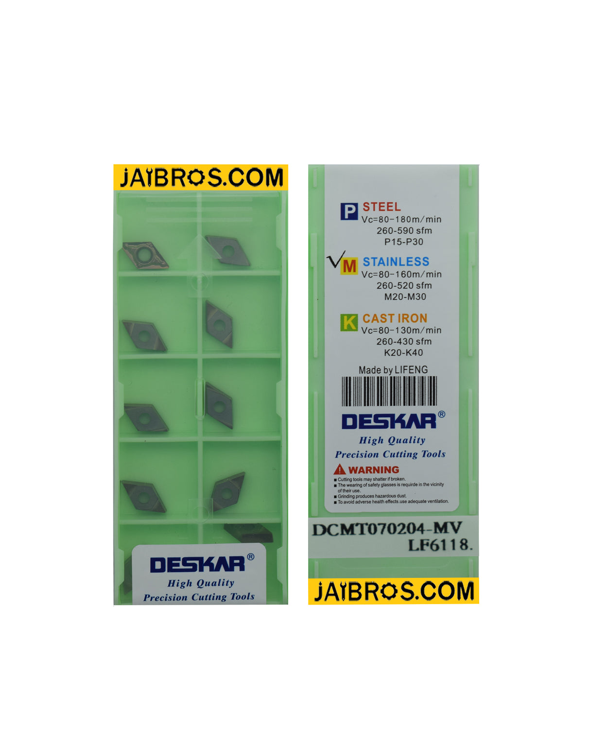 Deskar DCMT070204/08-MV 6018/6118 grade pack of 10