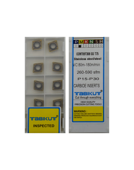 Ccmt09T304/08 ss t75 grade TABIKUT   For stainless Steel Pack Of 10