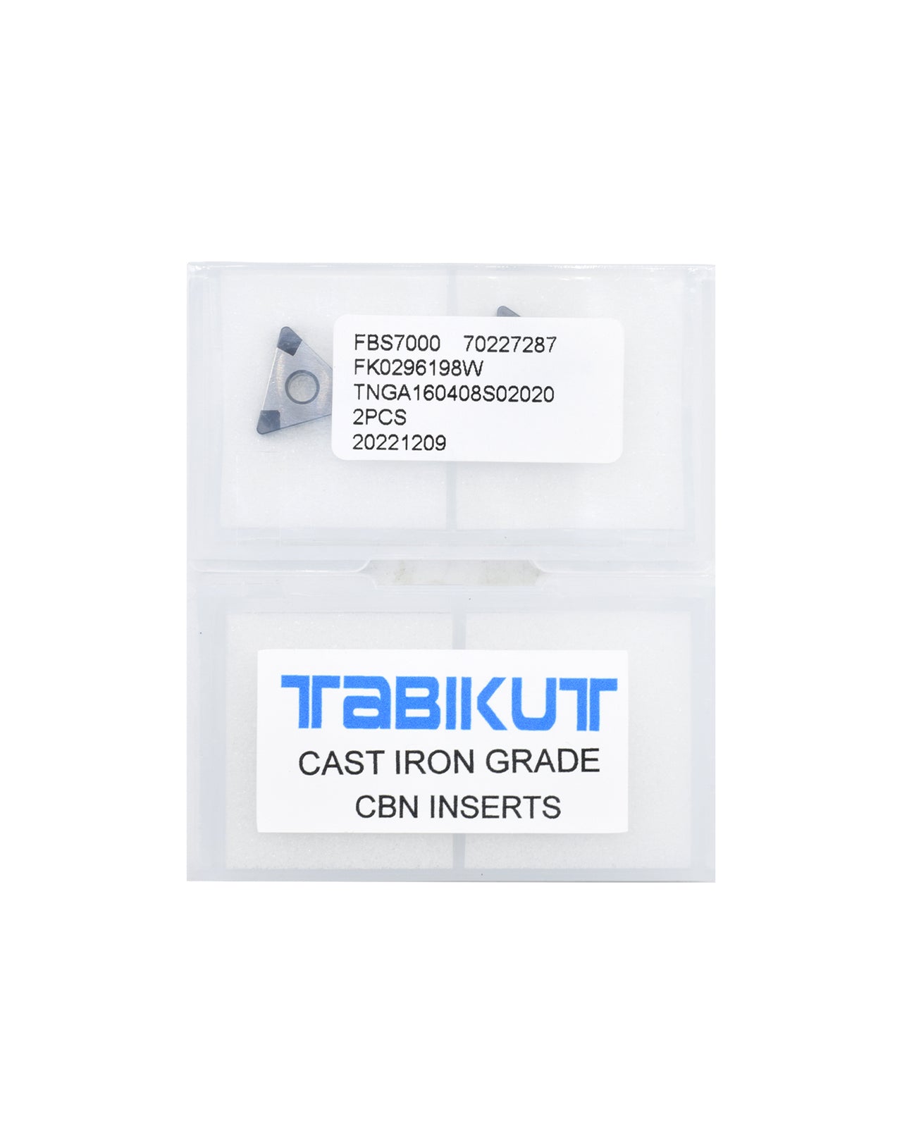 CBN TNGA160408 for cast iron machining pack of 2 inserts