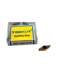Thumbnail for VBMT110308 TM t50 grade TABIKUT Carbide Insert For Steel Black Pack Of 10