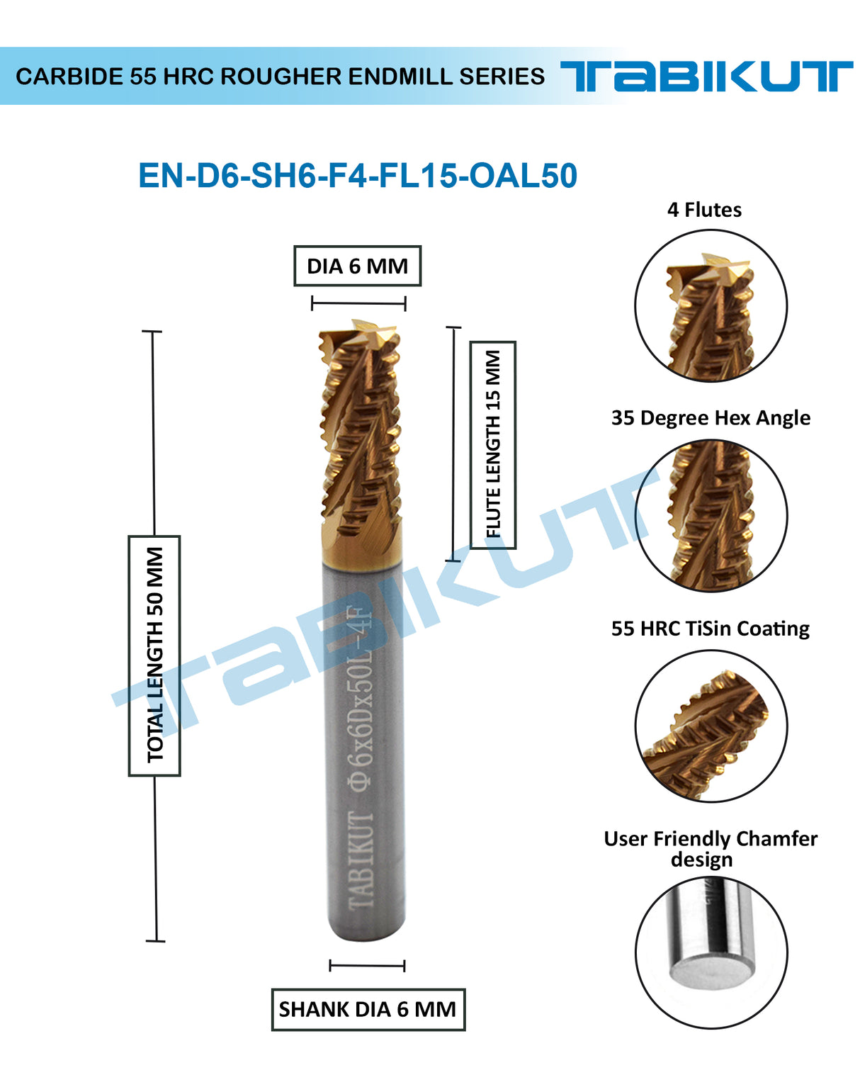 6mm rougher cutter