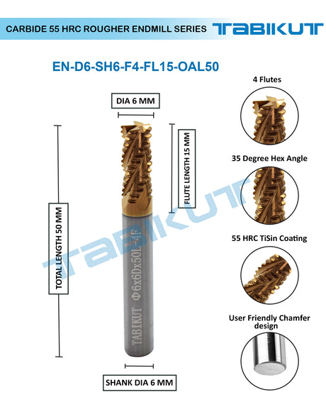 6mm rougher cutter