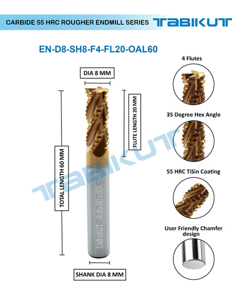 8 mm Rougher cutter in 60&100 mm