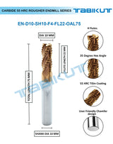 10mm Rougher cutter in 75&100 mm length 