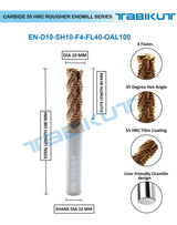 10mm Rougher cutter in 75&100 mm length 