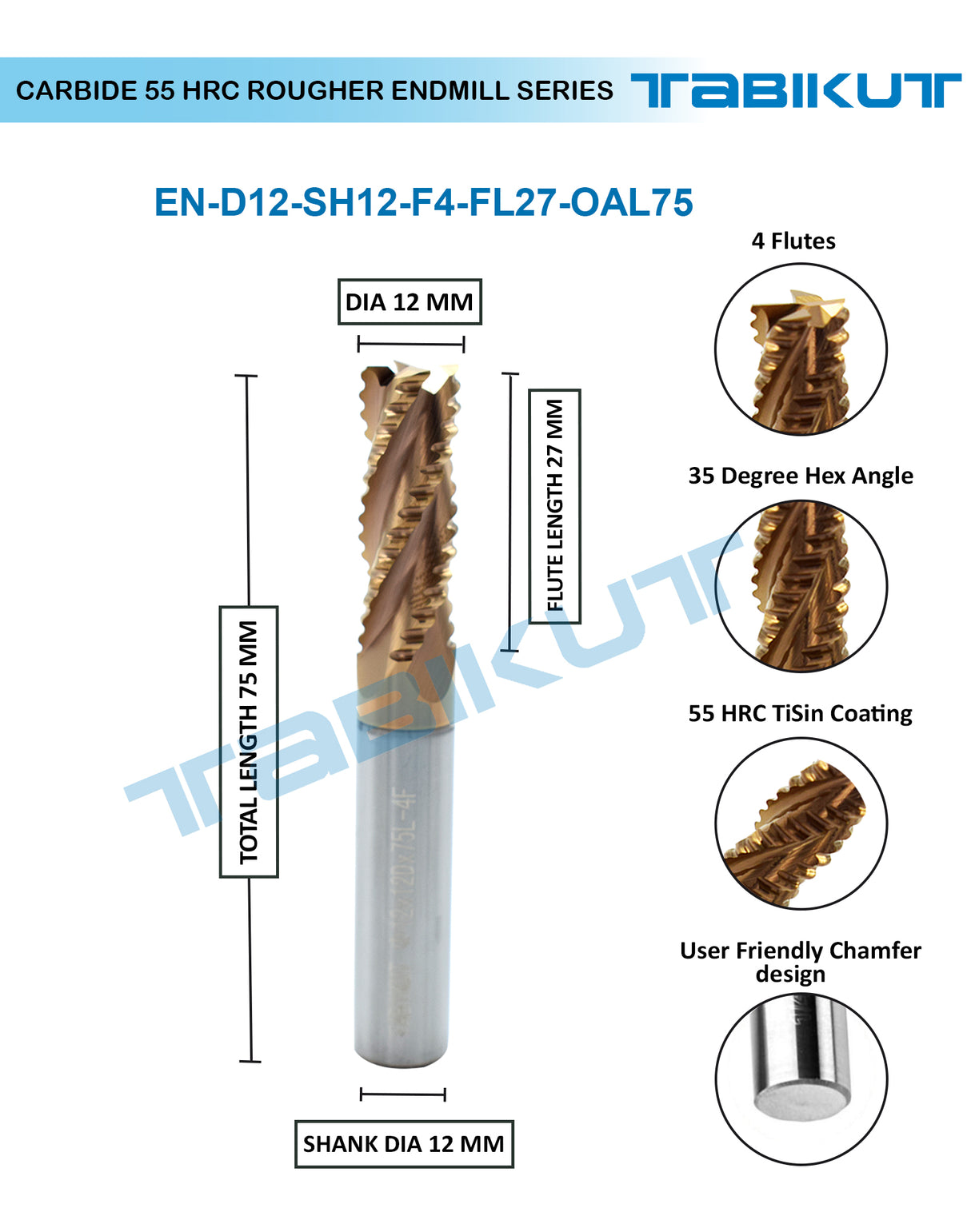 12mm Rougher cutter