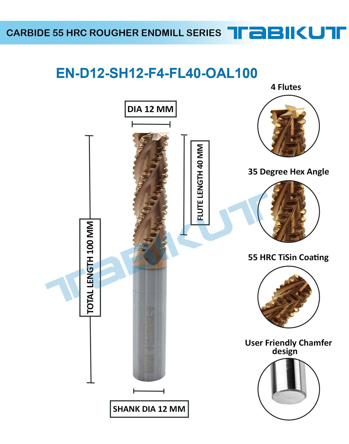 12mm Rougher cutter