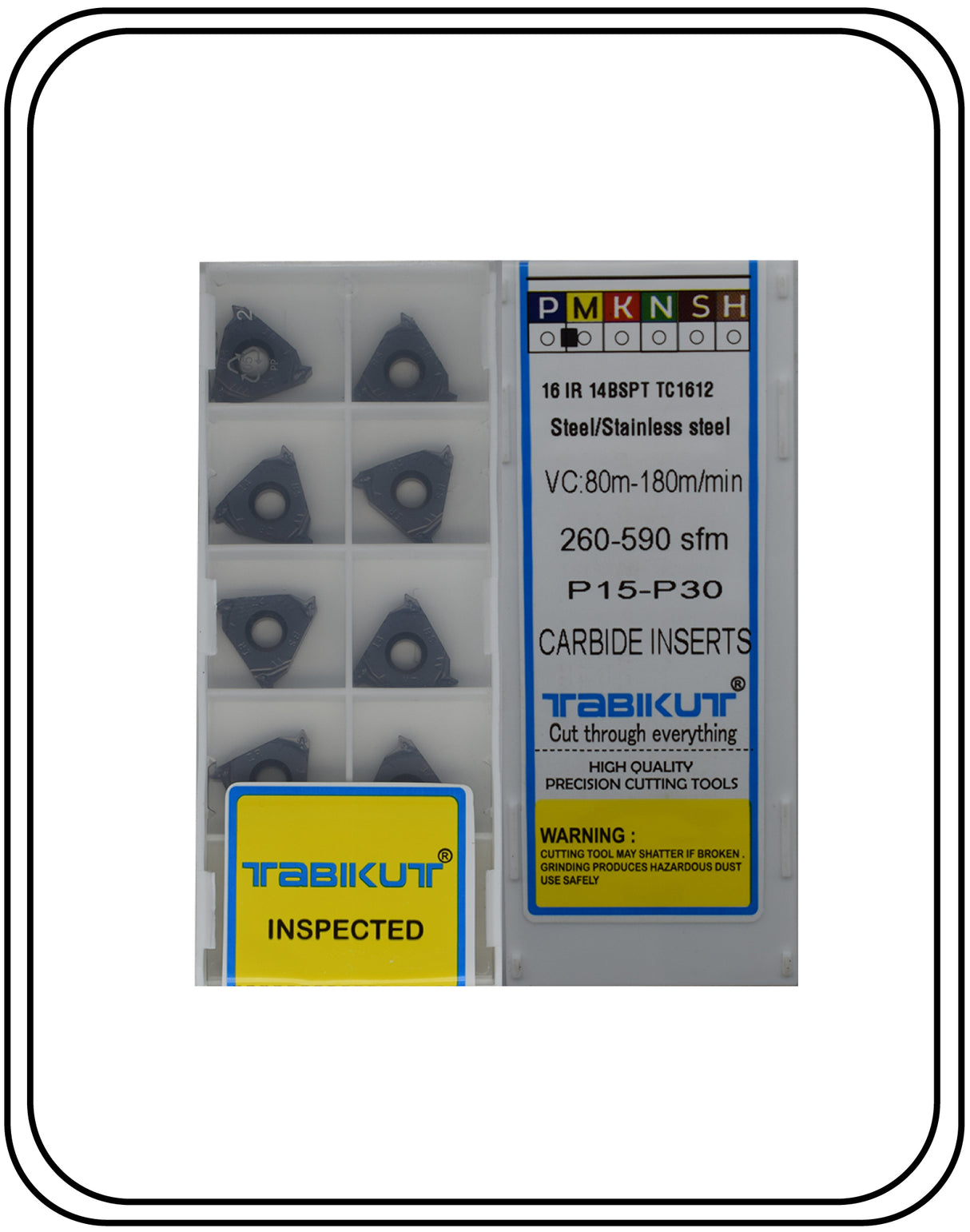 16ER/IR 14 BSPT External/Internal Threading Insert  Pack Of 10