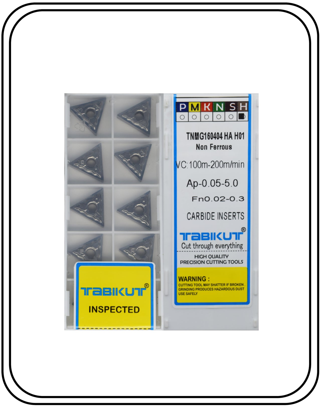 TNMG160404/8 HA N01 aluminum machining insert pack of 10
