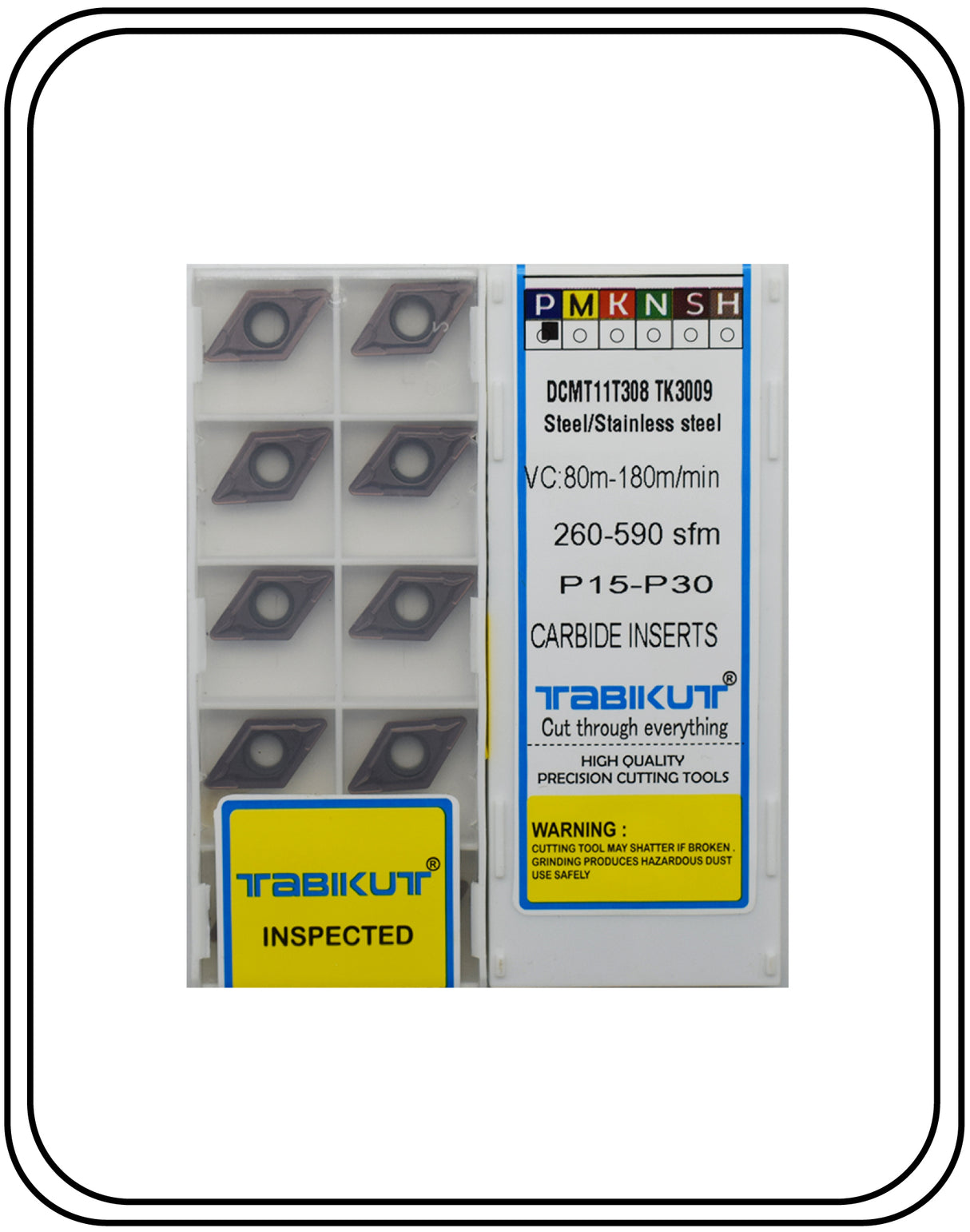 DCMT11T304/08 TK3009 Steel Grade Of Tabikut Pack Of 10