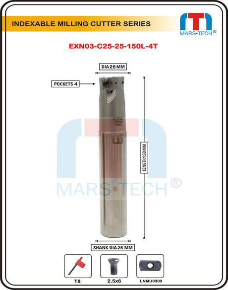 LNMU0303 Milling Cutter Body Dia 25-200-4