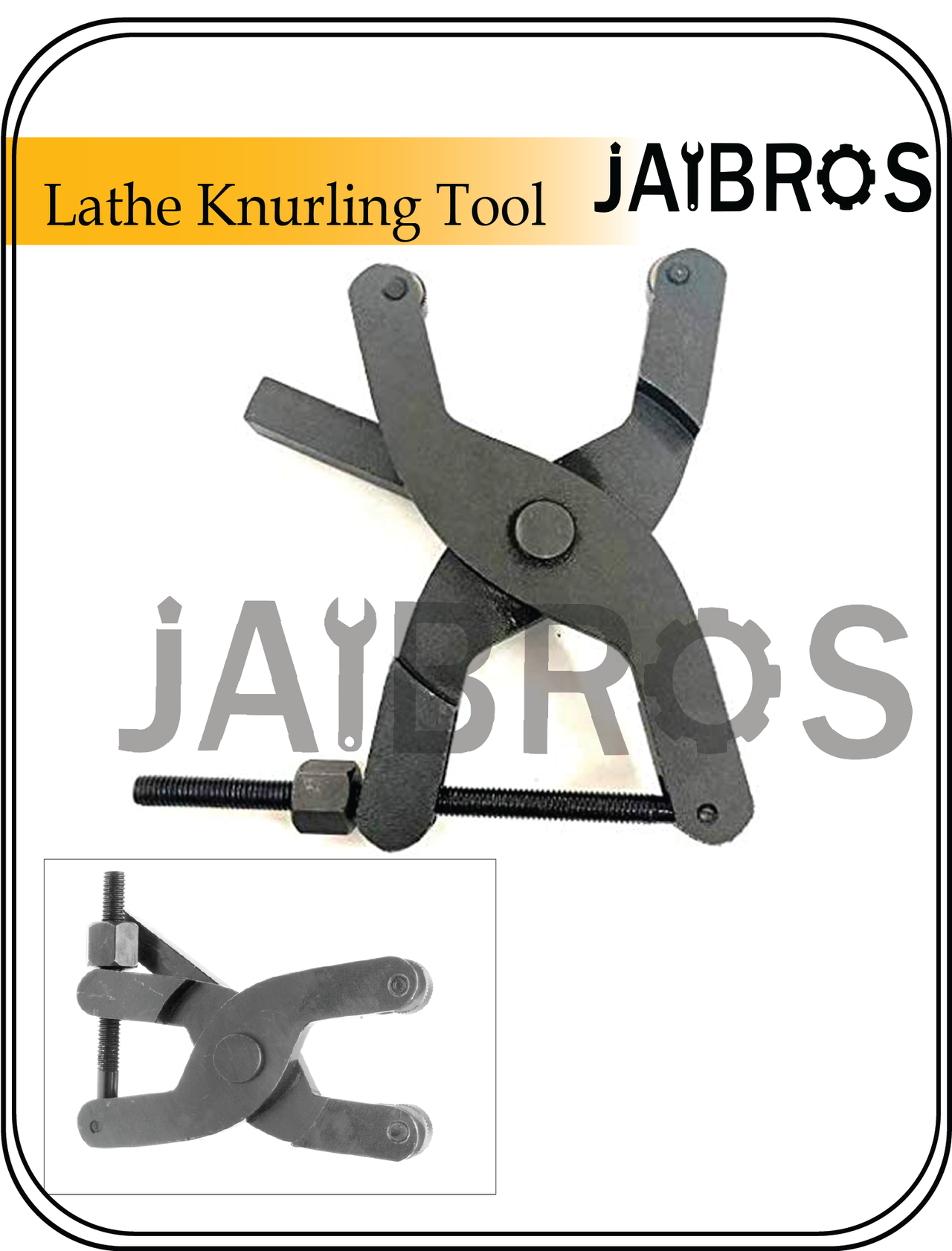 Lathe Knurling Tool holder scissor type 5 Inch BLACK
