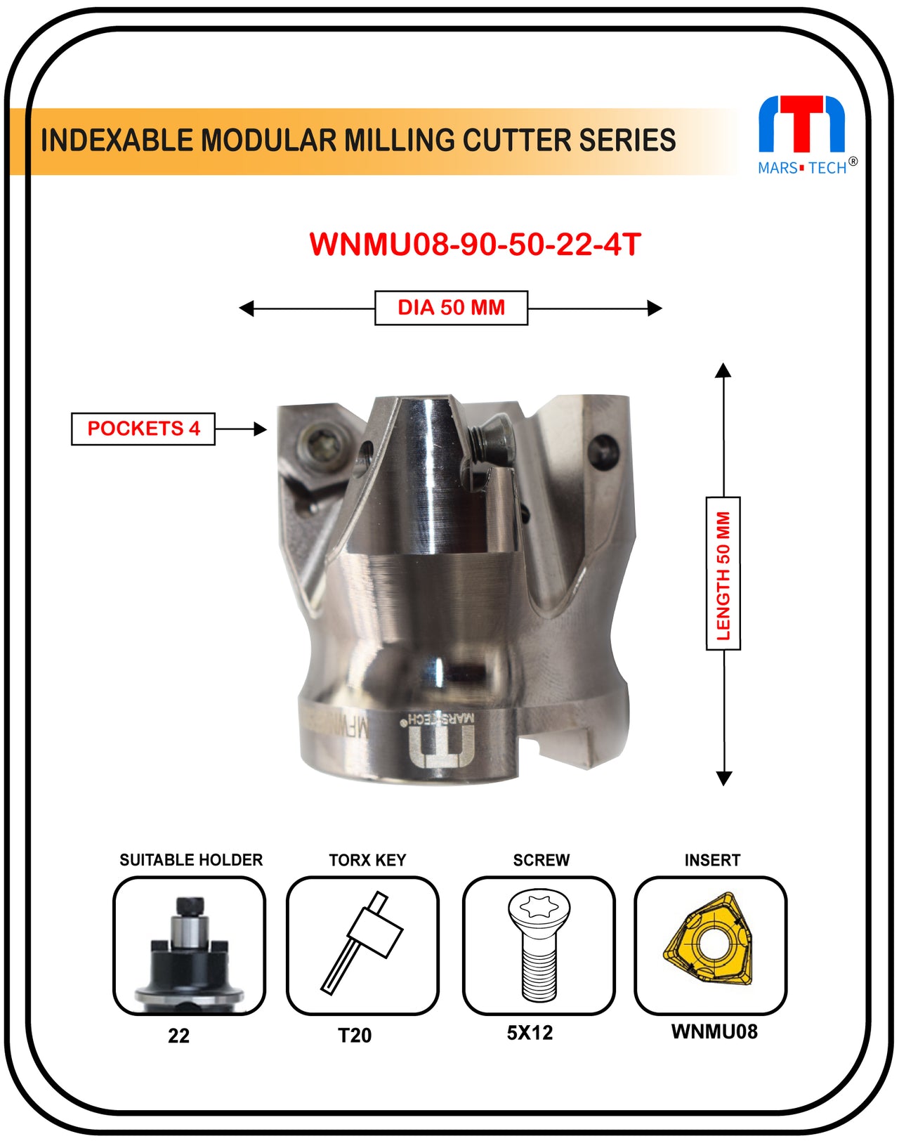 WNMU08 cutter 50 mm Pack Of 1