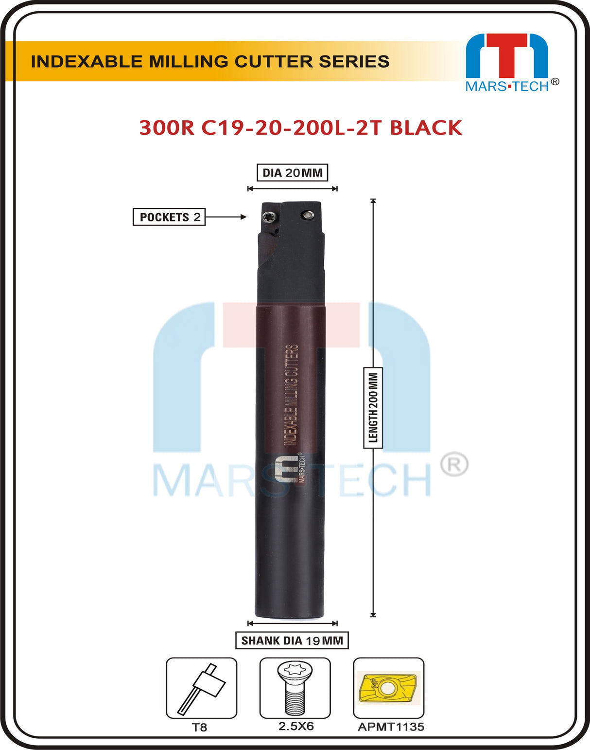 20 mm Indexable Inserted Endmill